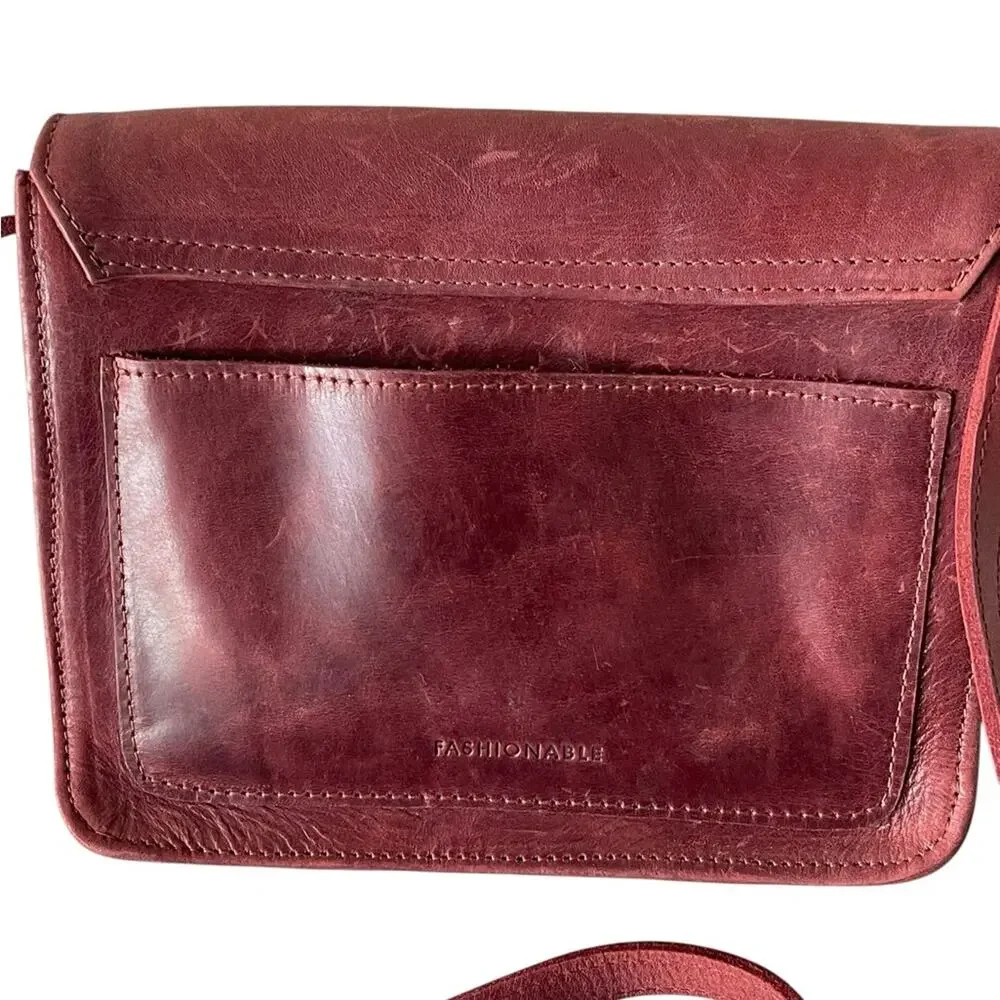 Able Local Global fashionable Women's all leather Crossbody handmade